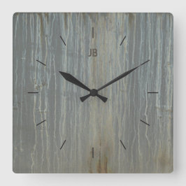 Reloj Cuadrado DRIP STAINED METALIZADO | Decoración industrial o 