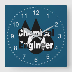 Reloj Cuadrado Drogas de Ingeniero Químico