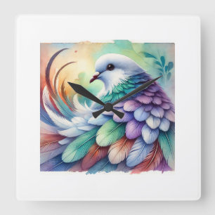 Reloj Cuadrado Ducula Pigeon 190924AREF103 - Watercolor