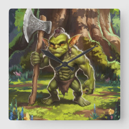 Reloj Cuadrado Duende guardián del bosque.