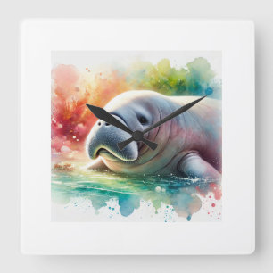 Reloj Cuadrado Dugong Serenity 280824AREF126 - Watercolor