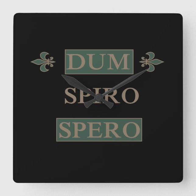 Reloj Cuadrado Dum spiro (Anverso)