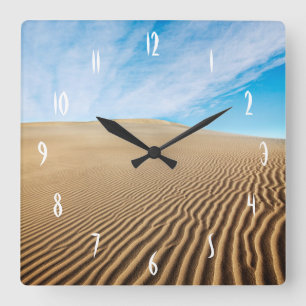 Reloj Cuadrado Dunas de arena de los planos del Mesquite