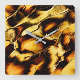 Reloj Cuadrado Dunas raras en oro quemado