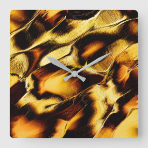 Reloj Cuadrado Dunas raras en oro quemado