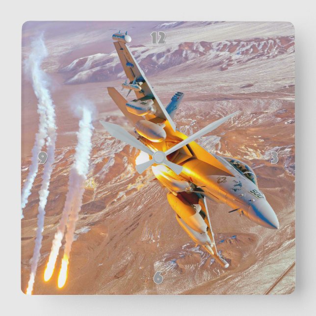 RELOJ CUADRADO EA-18G GROWLER (Anverso)