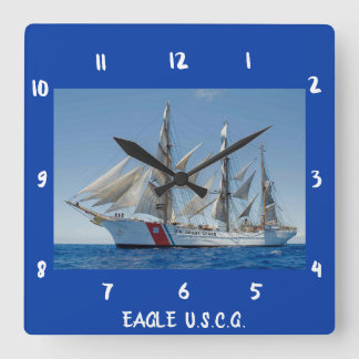 Reloj Cuadrado Eagle Tall Ship Wall Clock