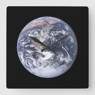 RELOJ CUADRADO EARTH   WALL CLOCK