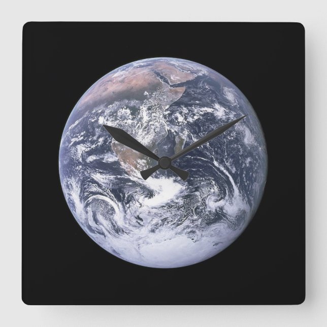 RELOJ CUADRADO EARTH   WALL CLOCK (Anverso)