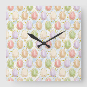 Reloj Cuadrado Easter Wreath