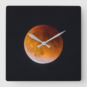 Reloj Cuadrado Eclipse Lunar de Luna Azul Estado de Washington