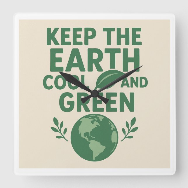 Reloj Cuadrado Eco Wall Clock (Anverso)