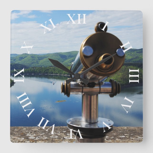 Reloj Cuadrado Edersee Aussicht von Schloß Waldeck (Anverso)