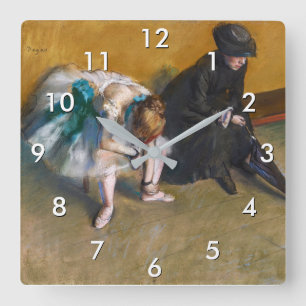 Reloj Cuadrado Edgar Degas - Esperando