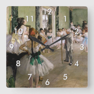 Reloj Cuadrado Edgar Degas - La Clase de Baile