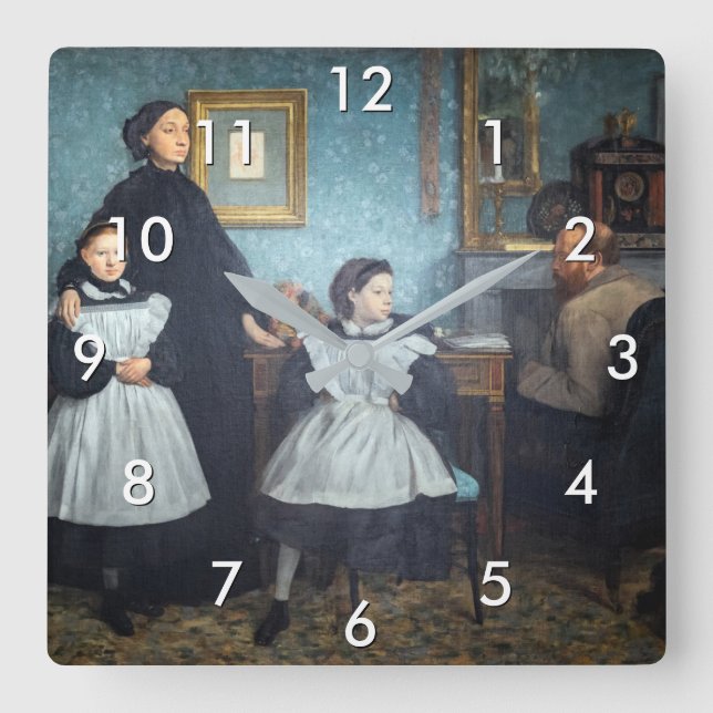 Reloj Cuadrado Edgar Degas - La familia Bellelli (Anverso)