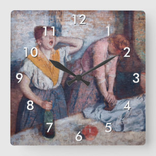 Reloj Cuadrado Edgar Degas - Mujeres planchando