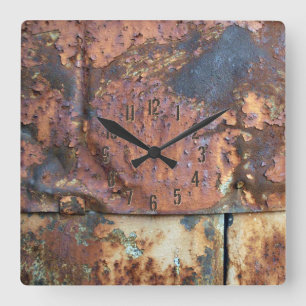 Reloj Cuadrado Edificio industrial viejo del apartadero
