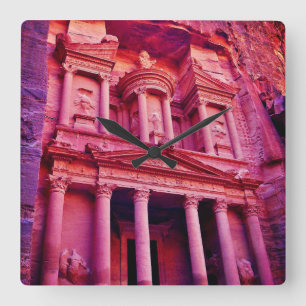 Reloj Cuadrado Edificio Petra Treasury