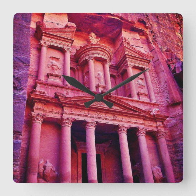 Reloj Cuadrado Edificio Petra Treasury (Anverso)