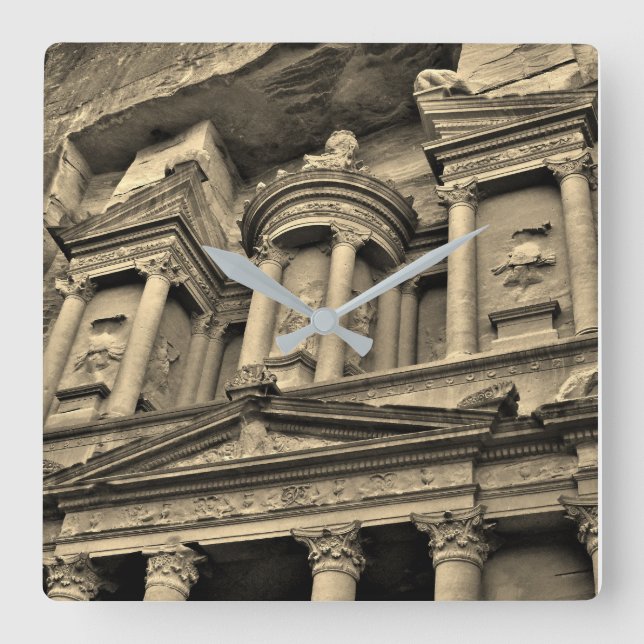 Reloj Cuadrado Edificio Petra Treasury (Anverso)