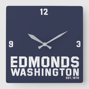 Reloj Cuadrado Edmonds, Washington