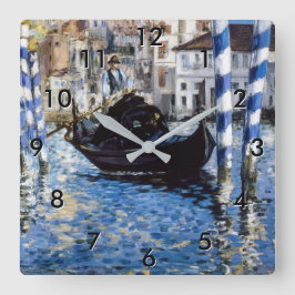 Reloj Cuadrado Edouard Manet - Gran Canal, Venecia
