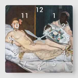 Reloj Cuadrado Edouard Manet - Olympia