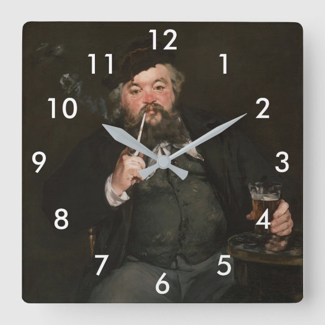 Reloj Cuadrado Edouard Manet - Un buen vaso de cerveza / Bock de  (Anverso)
