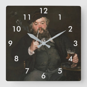 Reloj Cuadrado Edouard Manet - Un buen vaso de cerveza / Le bon b