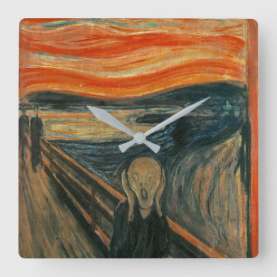 Reloj Cuadrado Edvard Munch Pintando El Grito (Skrik) 1893