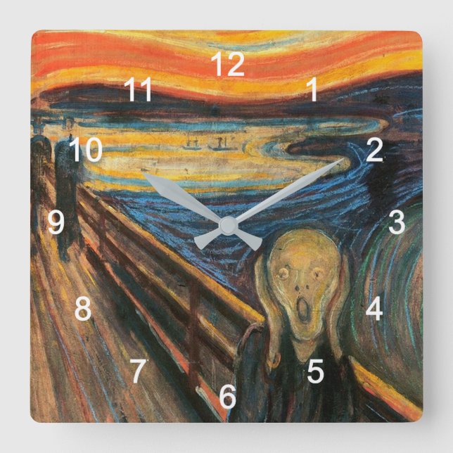 Reloj Cuadrado Edvard Munch , “ The Scream ” (Anverso)