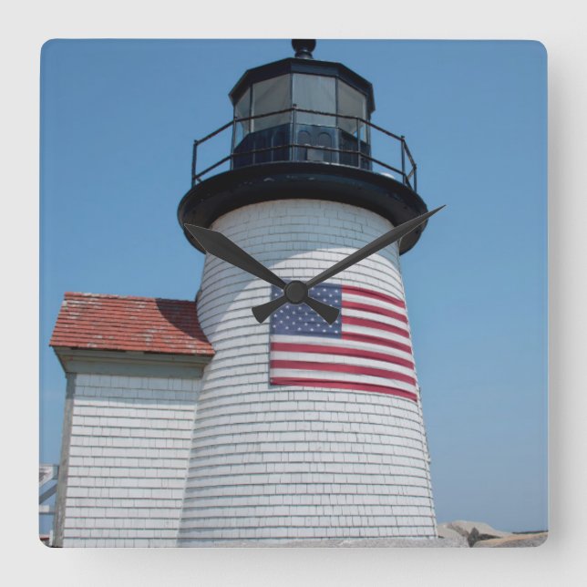 Reloj Cuadrado EE. UU., Massachusetts, Nantucket. Brant Point (Anverso)