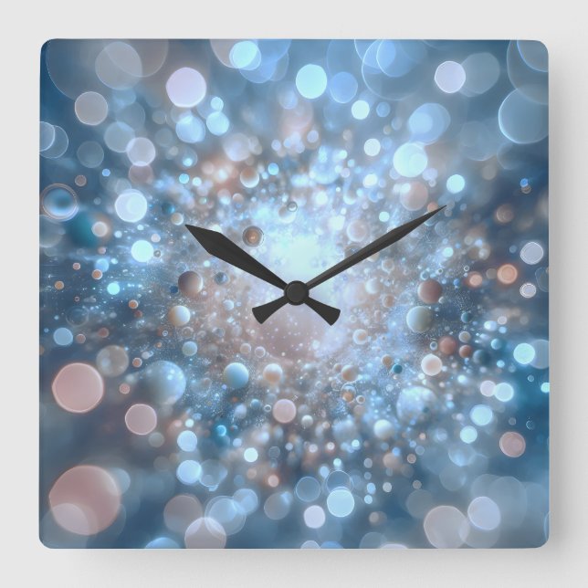 Reloj Cuadrado efecto bokeh (Anverso)