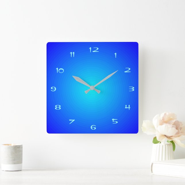 Reloj Cuadrado Efecto iluminado sobre los bloques de cocina de Bl (Hogar)