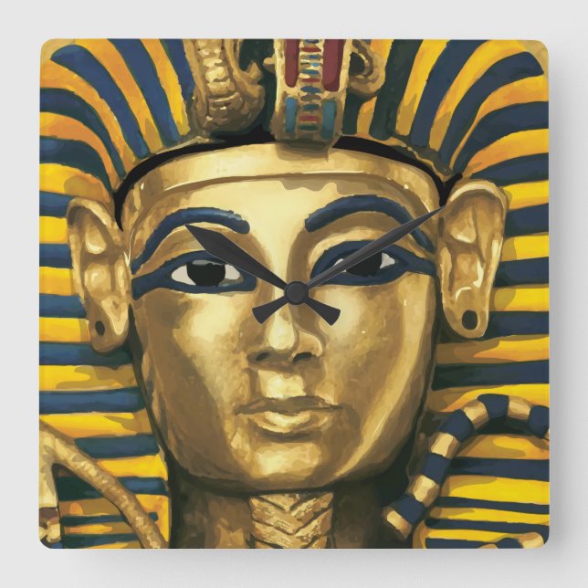 Reloj Cuadrado Egipto -Tutankamón (Anverso)
