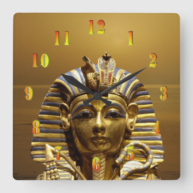 Reloj Cuadrado Egypt King Tut (Anverso)