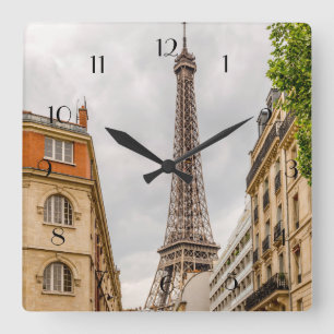 Reloj Cuadrado Eiffel Tower Clock