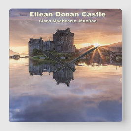 Reloj Cuadrado Eilean Donan Castle - MacKenzie MacRae Clans