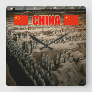 Reloj Cuadrado Ejército de Terracota de CHINA