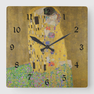Reloj Cuadrado El Abrazo de los Amantes por Gustav Klimt