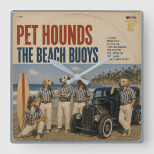 Reloj Cuadrado El Álbum de Beach Buoys: una parodia