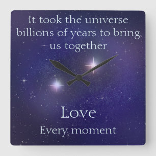 Reloj Cuadrado El amor escrito en las estrellas Personalizado pal