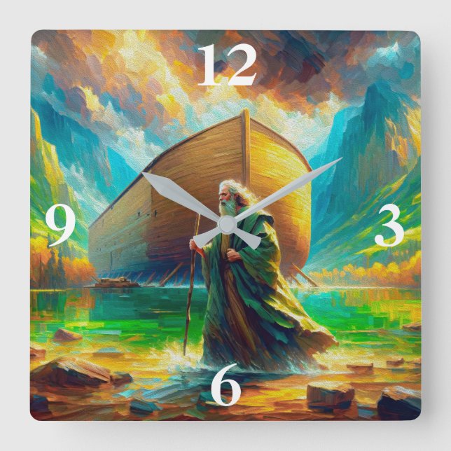 Reloj Cuadrado El arca de Noé (Anverso)