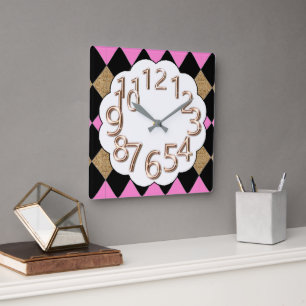 Reloj Cuadrado El-Art-of-Time Alice Harlequin