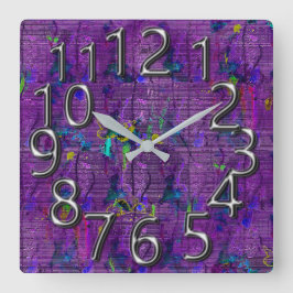 Reloj Cuadrado El-Art-of-Time_Splatter-Cloth-Purple-Chrome