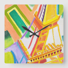 Reloj Cuadrado El arte de la Torre Eiffel de Robert Delaunay