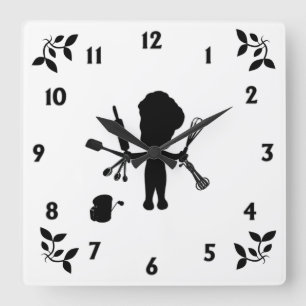 Reloj Cuadrado El Baker Salta Sus Utensilios / Herramientas