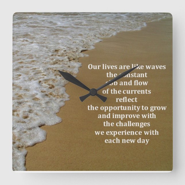 Reloj Cuadrado El Bce y el flujo de vida (Anverso)