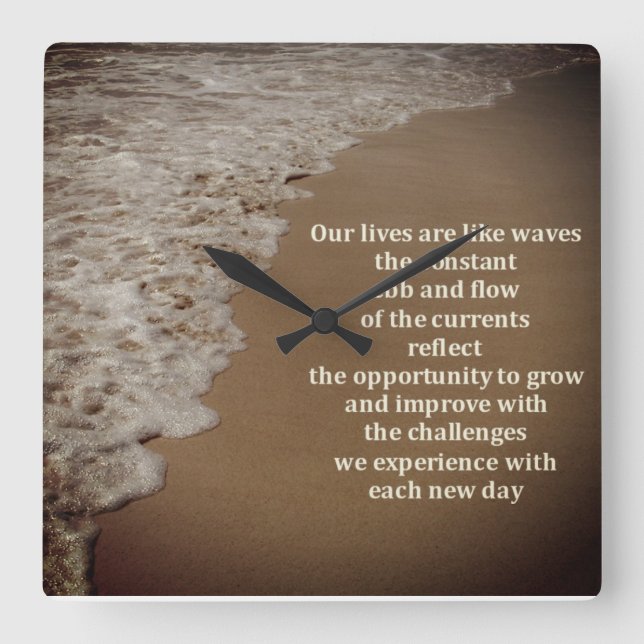 Reloj Cuadrado El Bce y el flujo de vida (Anverso)